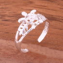 Honu and Plumeria with Clear CZ Toe Ring - Hanalei Jeweler