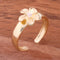 Yellow Gold Plated 8mm Plumeria with Clear CZ Toe Ring - Hanalei Jeweler