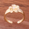 Yellow Gold Plated 8mm Plumeria with Clear CZ Toe Ring - Hanalei Jeweler
