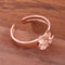 Pink Gold Plated 8mm Plumeria with Clear CZ Toe Ring - Hanalei Jeweler