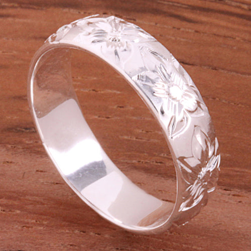 4mm Plumeria Smooth Edge Toe Ring - Hanalei Jeweler