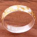 4mm Hawaiian Queen Scroll Two Tone Yellow Gold Plated Smooth Edge Toe Ring - Hanalei Jeweler