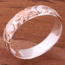 4mm Hawaiian Queen Scroll Two Tone Pink Gold Plated Smooth Edge Toe Ring - Hanalei Jeweler