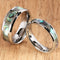 5mm Abalone Shell Inlaid Tungsten Beveled Edge Wedding Ring - Hanalei Jeweler