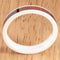 4mm Natural Hawaiian Koa Wood Inlaid High Tech White Ceramic Flat Wedding Ring - Hanalei Jeweler