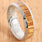 Damascus Steel Koa Wood Inlay Wedding Ring 6mm - Hanalei Jeweler