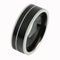 Tungsten Onyx Double Row Inlaid Wedding Ring Flat 8mm