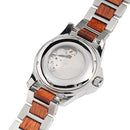 Koa Wood Stainless Steel Mechanical Watch White Color Dial - Makani Hawaii Jeweler